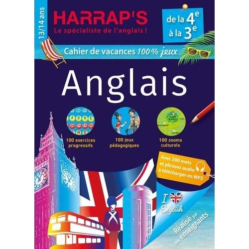 Cahier De Vacances Harrap's 100 % Jeux Anglais De La 4e À La 3e