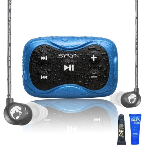 KYAOAYO-Ensemble Étanche 8 Go Syryn Flip Pour Nager Avec De La Musique | Faites Glisser Et Déposez Mp3, Aac, M4A, Flac Sur Pc Ou Mac (Pas D'Apple Music, Spotify Ou D'Autres Services De Streaming)