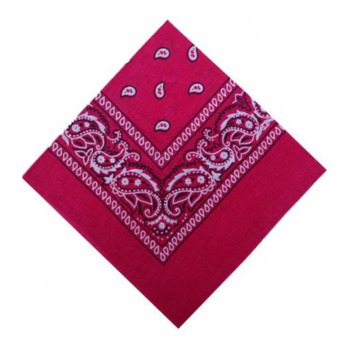 Bandeau En Polyester Et Coton Bandana Hairwrap Bandeau Double Face Pour La Tête Paiseley Fuchsia