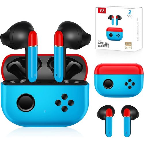 Kyaoayo-Lot De 2 Écouteurs Mignons Sans Fil Étanches 36 Heures De Lecture Pour Adultes Bluetooth 5.3 Contrôle Tactile Pour Enfants Et Adultes Avec Étui De Chargement Pour Cadeaux