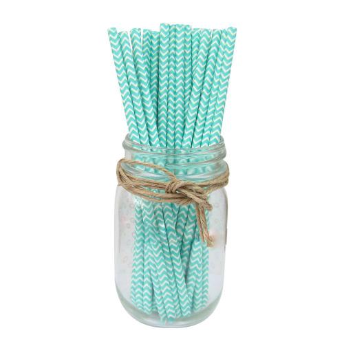 25X Pailles en Papier Anniversaire de Mariage Baby Shower Party , Bleu Lac