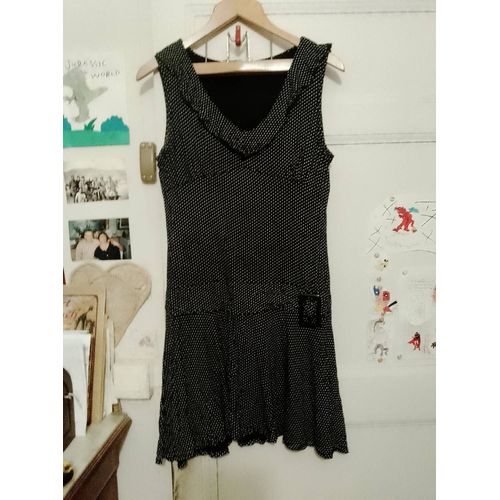 Robe Noire À Pois Blancs 40 L Cache Cache.