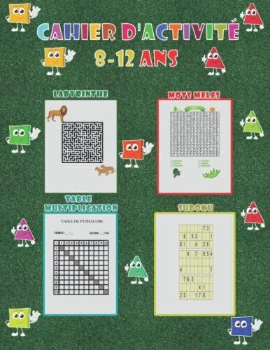  Cahier d'Activités Multi-Jeux 6-10 Ans: 100 pages de jeux  intelligents pour enfants, labyrinthes, sudoku, mots mêlés