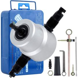 KYAOAYO-Grignoteuse Visseuse Grignoteur De Tôle Double Tête Découper Tôle Métal Fine Métallique Grignoteuse Tôlerie Cutter Perceuse Coupeur Percer