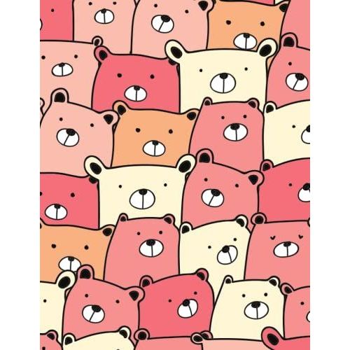 Undated Student Planner Middle School/High School/College - Assignment And Daily Agenda 8.5 By 11 Inches Pink Teddy Bear Pattern