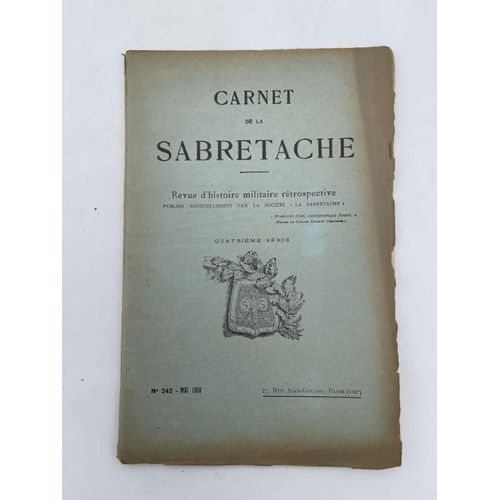 Carnet De La Sabretache, N°342, Novembre 1930