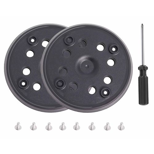 KYAOAYO-Plateau De Ponçage 125Mm Avec Et Loop Compatible Avec Bosch Pex 270 A/Pex 270 Ae Ponceuse Excentrique Avec Tournevis Par (2 Pièces)