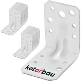 Kyaoayo-24 X Cornières De Menu Rie En Acier 60x60x45 Mm | Cornière Renforcée En Acier Galvanisé À Chaud | Corniere Acier De Montage Meubles Angles De Menu Rie | Support D'étagère Triangulaire