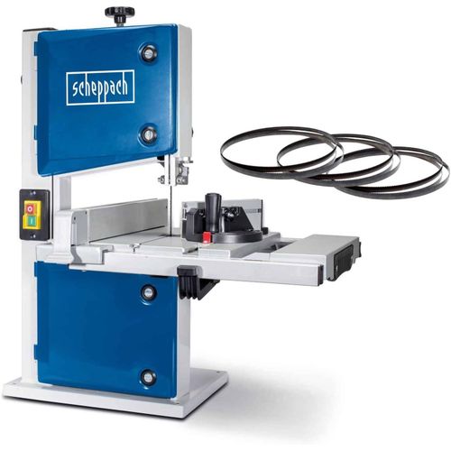 KYAOAYO-Scie À Ruban Hbs30 | 350W | Table 30X38X52Cm | Inclinable De 0°-45° | Raccord Pour Aspirateur| Hauteur & Largeur . De Pas 80X200Mm | Livrée Avec 3 Lames 6,10 Et 15 Dents Par Pouce