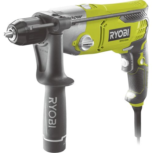 KYAOAYO-Perceuse À Percussion 1200W Rpd1200-K ¿ Mandrin 13Mm, Poignée Latérale, 2 Vitesses, Idéale Travaux Lourds Béton, Pierre, Métal