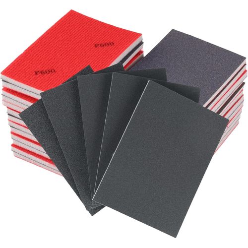 KYAOAYO-24Pcs Éponge De Ponçage, Grains 180-3000 Éponge Abrasive, Blocs D'Éponges De Ponçage, Ponceuse À Main Pour Poncer La Peinture Sur Bois, La Rouille Métallique, Les Murs, Le Plastique