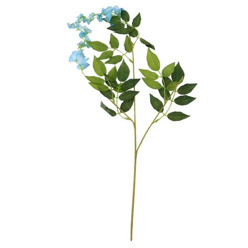 fleur artificielle de longueur de 75cm Pouding au a Kinuka faux Faux rotin d'arbre Decoration de plafond de mariage (Bleu)