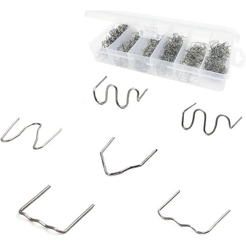 KYAOAYO-1800 Pcs Agrafes C s En Acier Au Tungstène, 0.8Mm / 0.6Mm Baguettes De Soudage Agrafe C Clou De Soudure De Réparation, ¿Pour Pare-Chocs De Voiture En Plastique De Soudure