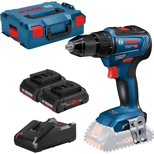 KYAOAYO-18V System Perceuse-Visseuse Sans Fil Gsr 18V-55 (2 Batteries Procore18V 4.0Ah, Chargeur Rapide Gal 18V-40, Dans Une L-Boxx)