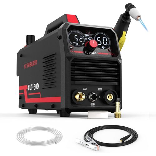KYAOAYO-50Amp Découpeur Plasma Hf, Non Arc Piloté, Grand Écran Digital Led, Epaisseur De Coupe . 20Mm, 230V Machine De Découpe Plasma