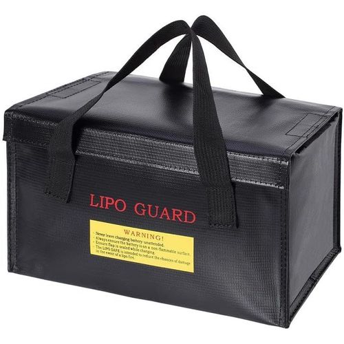 Kyaoayo-Sac De Batterie Portable Lipo Résistant Au Feu Et Étanche Lipo Sac De Charge Lipo Pour Batterie Li-Po Batterie Drone Power Bank 260 X 130 X 150 Mm - Noir-Wangcl