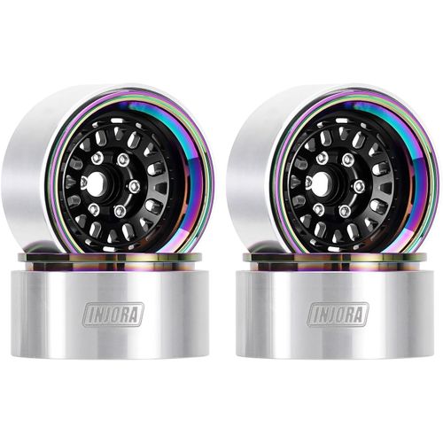 KYAOAYO-Jante Beadlock 1.9" - Décalage -10Mm Jante En Aluminium Pour Scx10 Trx4 Vs4-10 Gen8 1/10 Rc Crawler Upgrade