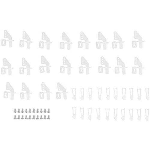 KYAOAYO-Klaxons De Contrôle Micro, 20 Jeux De Klaxons De Contrôle À 4 Trous Kit D'Angle De Gouvernail Kt Pour Avion À Voilure Fixe En Mousse D'Avion Rc
