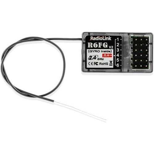 KYAOAYO-Récepteur Rc R6F 2,4 Ghz 6 Canaux Gyroscope De Dérive Pour Voiture Rc Drift Compatible Avec Les Émetteurs Radiolink Rc4Gs Rc4Gs Rc6Gs