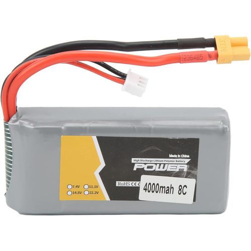 KYAOAYO-Batterie Lipo Rc 4000Mah, 7.4V 8C Longue Durée Xt30 Femelle Plug Rc Bateau Lipo Batterie Pour Rc Voiture Bateau Avion