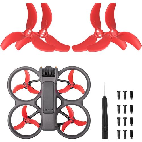 Kyaoayo-Hélices Pour Dji Avata 2, Accessoires Pour Drones Hélices Avec Vis Et Tournevis, 4pcs 3032s Dji Avatar 2 Hélices À Faible Bruit, Accessoires Pour Le Remplacement Du Drone(Rouge)-Syachi