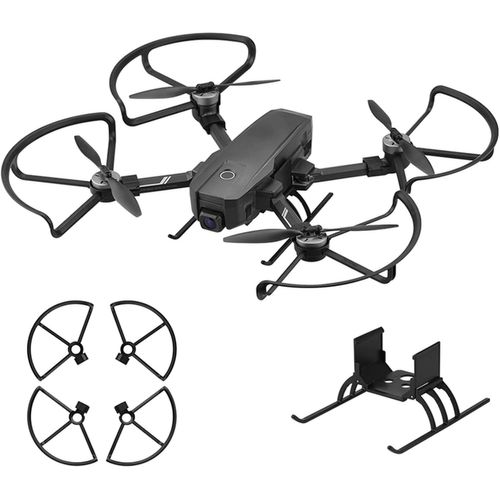 Kyaoayo-Protections D'hélice 2en1 Avec Train D'atterris Pliable Et Anneau Anti-Collision Pour Drone Holy Stone Hs720/720e, Protection D'hélice, Bague De Protection De Protection+Pieds D'extension-Hensych