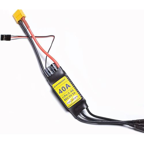 Kyaoayo-Contrôleur De Vitesse Électrique Sans Balais 40 A Esc 2-6s Lipo Avec Bec Xt60 Et Prise 4,0 Mm Pour Drone Rc Modèle D'avion-Apisqueen