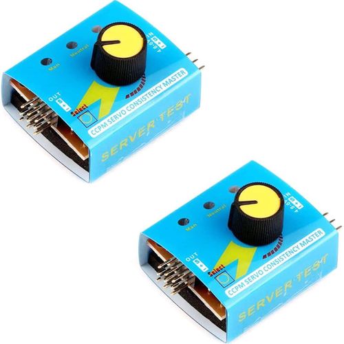 Kyaoayo-2 Pcs Rc Servo Tester 3ch Numérique Multi Ecs Servo Testeur Rc Cohérence Ccmp Contrôleur De Vitesse Maître Ajustement Contrôleur De Direction Testeur Pour Rc Hélicoptère Voiture Bateau-Sanag