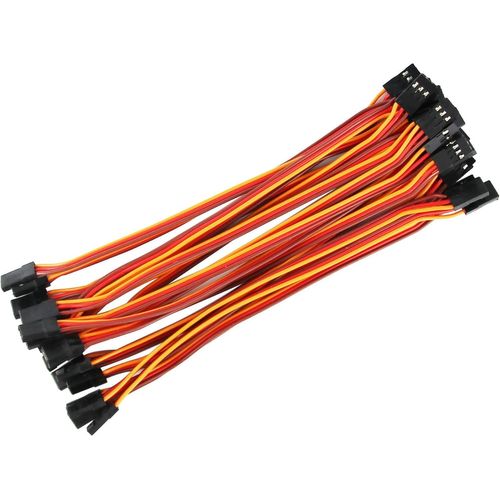 KYAOAYO-20Pcs 5.90Inch 15Cm 150Mm Mâle À Mâle Fiche Mâle Câble Extension Servo Ligne Rc Modèle Avion 22Awg 60 Cores Futaba Jr