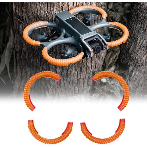 Kyaoayo-Protection D'hélice De Drone Pour Avata 2, Anneaux De Pare-Chocs Fluorescents, Housses Anti-Collision, Accessoires Compatibles Avec Dji Fpv Avata 2 (Orange)-Nuhfufa