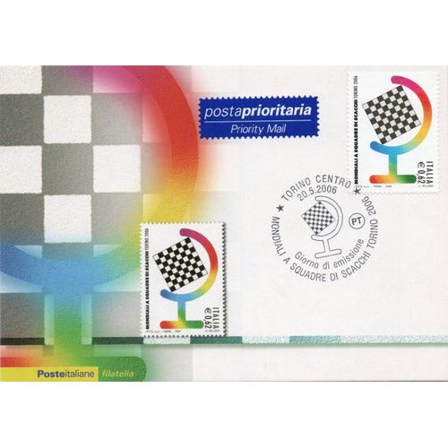 Echecs Carte Postale Premier Jour Italie