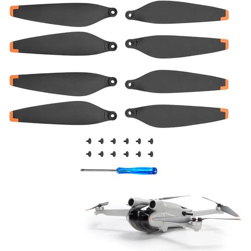 Kyaoayo-8 Pièces Hélices De Drone Compatible Avec Mini 3 Pro Hélice À Faible Bruit En Pc Accessoire D'hélices De Drone Avec 12 Vis Et 1 Tournevis-Czlinodummx