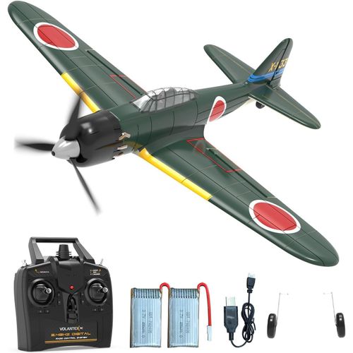 KYAOAYO-Avion Rc Pour Débutants, Guerre Mondiale A6M Zero Fighter 2,4 Ghz, Avion Télécommandé 4 Canaux Avec Stabilité Xpilot Et Acrobatie Aérienne À Une Touche, Avion Rc Pour Adultes Et Enfants