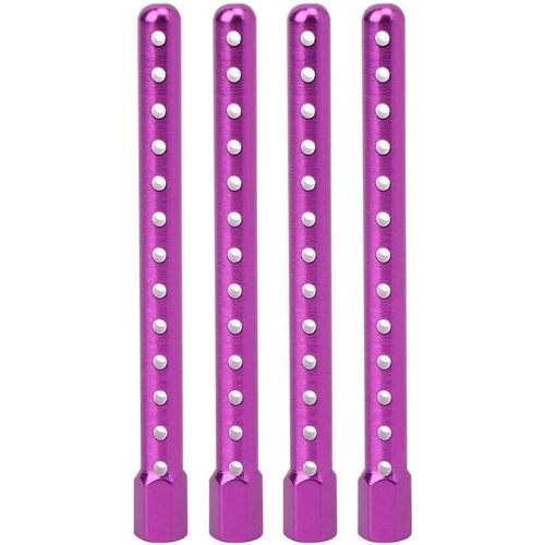 Kyaoayo-4 Pièces Supports De Poteau De Carrosserie De Voiture Rc, Colonne De Coque De Voiture En Alliage D'aluminium Compatible Avec Hsp 94102/94122/94103/94123 1/10 Modèle De Voiture Rc(Violet)-Sanag