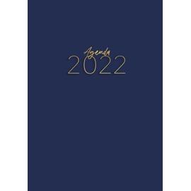 Agenda 2022: Planificateur journalier grand format A4, 1 page par jour  avec heure (janvier 2022 / décembre 2022), français