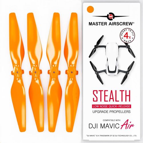 Kyaoayo-Hélices Stealth Pour Dji Mavic Air - Orange, 4 Pièces-Master Airscrew