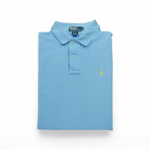 Reconditionné - Polo Manches Courtes Homme Bleu Clair - Taille L - Homme - Bleu Clair