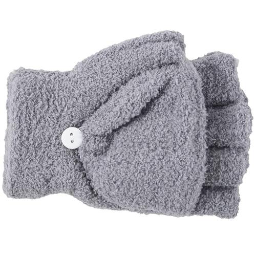 À Doigt Dénudé D'hiver Soupe Chauffant De Poignet Moelleuses Mignonnes Pour Fille Mitaines Pour Femmes Gris Foncé