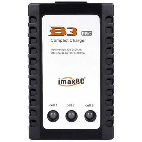 Kyaoayo-Chargeur Lipo B3 10w | Équilibrage Pour Batterie Lithium 2s-3s 7.4v 11.1v | Compact, Haute Précision, 3 Led Indicatrices, Noir, Plastique-Yunique Green-Clean-Power
