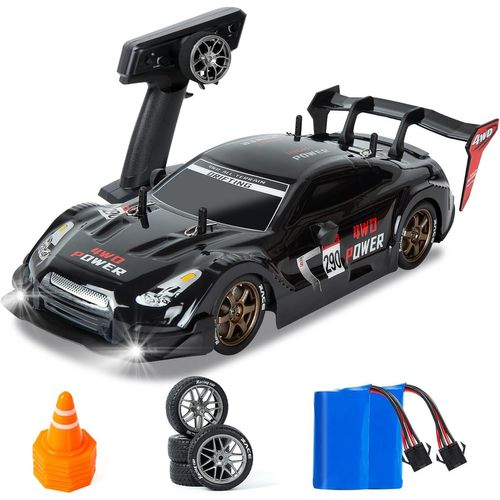 Kyaoayo-Voiture Télécommandée, 1:14 Voiture De Drift Télécommandé Professionnelle Avec Direction Et Accélérateur Proportionnels 4wd Gt Drift Rc Cars Pour Adultes Garçons Enfants