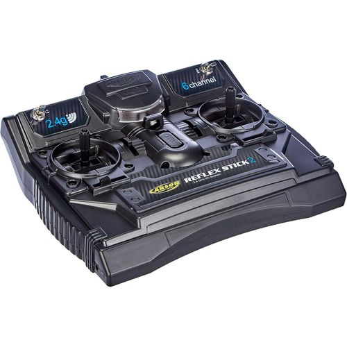 Kyaoayo-500501006 Fs Reflex Stick Ii 2,4 Ghz - Système De Télécommande À 6 Canaux, Télécommande Avec Récepteur Pour Modèles Réduits De Véhicules Tels Que Voitures Et Bateaux Rc, Noir-Sanag