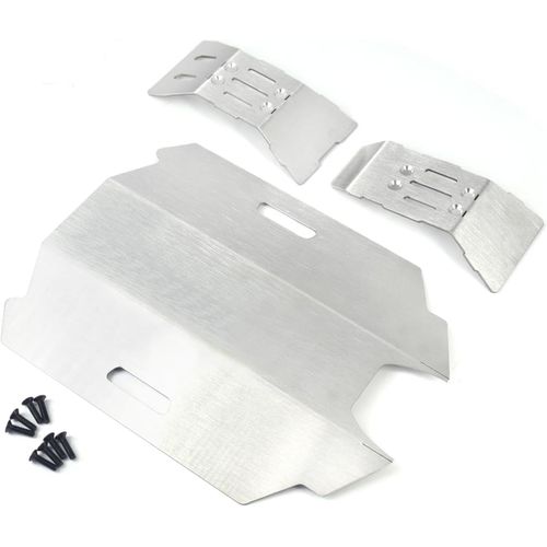 Kyaoayo-Lot De 3 Plaques De Protection Pour Châssis Rc Arrma 1/14 Mojave Grom En Acier Inoxydable Avant Et Arrière-Sanag