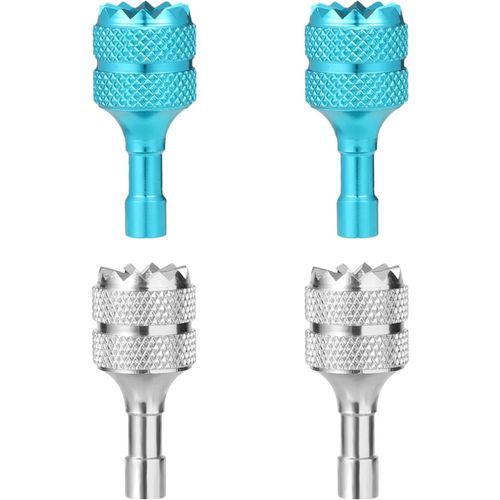 Kyaoayo-4 Pièces Bâtons De Contrôleur De Drone, Joystick De Contrôle De Drone Détachable Pouce À Bascule Remplacement Pour Dji Mini 3 Pro Dji Contrôleur Intelligent Rc Accessoires (Argent, Bleu Lac)-Lasuroa