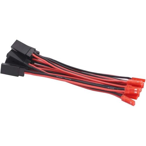 KYAOAYO-10 Pièces Jst Mâle À Jr Futaba Femelle Servo Connecteur Fiches Adaptateur Câble 20Awg 10Cm Silicone Fil Pour Rc Lipo Batterie