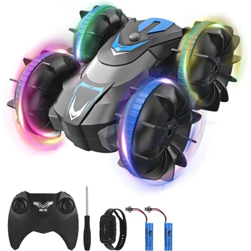 KYAOAYO-Voiture Télécommandée Enfant, 4Wd 360°Rotation 2.4Ghz Rc Voiture Tout Terrain Etanche, Stunt Voiture Offroad Jouet Véhicule Enfants Garçon Cadeau D'Anniversaire De Garçon 3-12 Ans