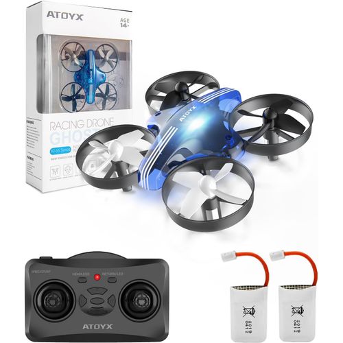 Kyaoayo-Jouets D'intérieur Drone Enfant Hélicoptère Télécommandé Quadcopter Avec Mode Sans Tête Avion Mini Avec Télécommande Jouet Cadeau Pour Enfant Et Débutant - Bleu At-66-Atoyx