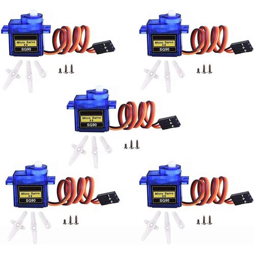 Kyaoayo-Kit De Micro-Servomoteur Sg90 De 5 Pièces 9 G Pour Drone Rc/Voiture/Avion/Hélicoptère/Véhicules/Robots/Compatible Avec Les Projets Arduino Et Raspberry Pi-Mmobiel