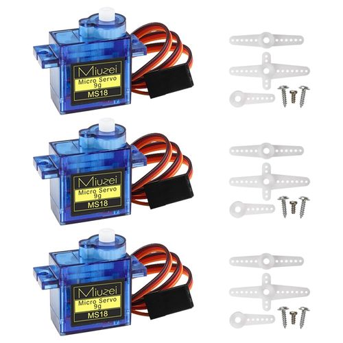 KYAOAYO-3X Micro Servo Moteur 9G Pour Rc Robot Bras/Main/Marche Avion Hélicoptère Bateau Voiture Véhicule Commande Avec Câble¿180° Mini Servomoteur Compatible Avec Arduinoet Et Raspberry Pi