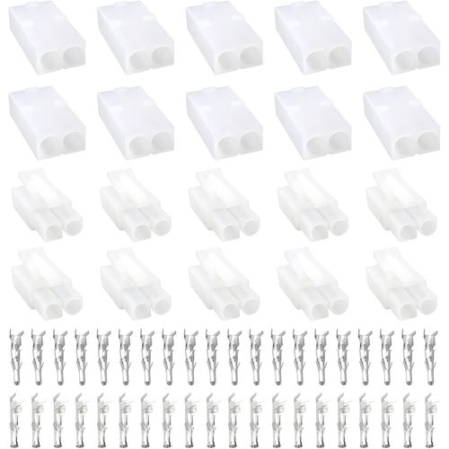 Kyaoayo-10pcs Paires De Connecteurs De Batterie Rc Mâles Et Femelles Avec Bornes Compatible Avec Airsoft 7,2 V Nimh Adaptés Au Chargeur De Radiocommande Contrôleur De Vitesse Moteur Esc-Briny River