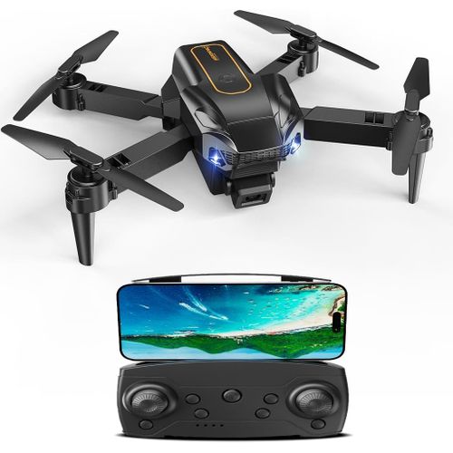 Kyaoayo-Drone Avec Camera 4k,Drone Enfant Mini Drone Camera, 360°Flips, One Key Take Off/Landing, 3d Flip. Jouets Cadeaux Pour Filles/Garçons Anniversaire-Doré-Jicicuxi